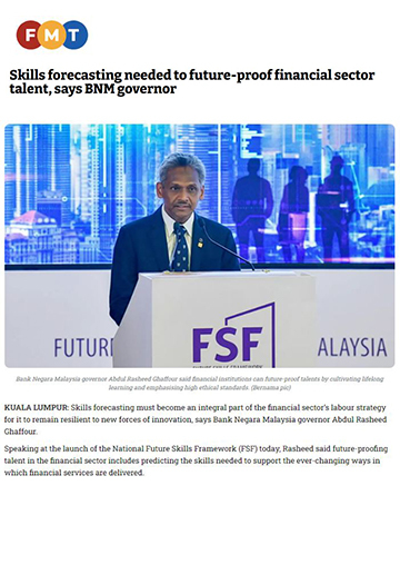 Skills forecasting needed to future-proof financial sector talent, says BNM governor
