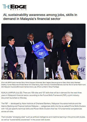 AI, sustainability awareness among jobs, skills in demand in Malaysia's financial sector
